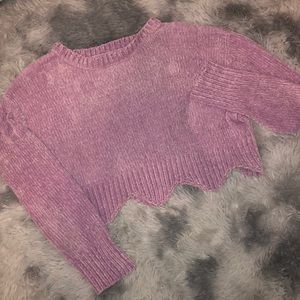 LIGHT PURPLE KNIT SWEATER